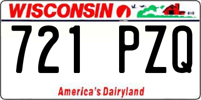 WI license plate 721PZQ