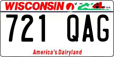 WI license plate 721QAG