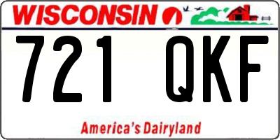 WI license plate 721QKF