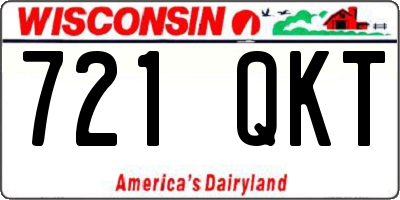 WI license plate 721QKT