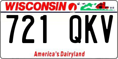 WI license plate 721QKV