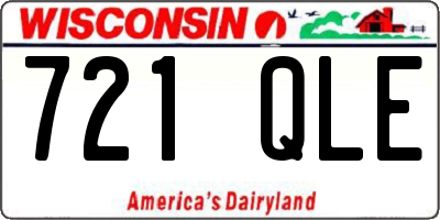 WI license plate 721QLE