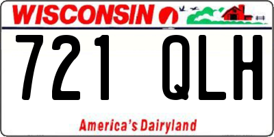 WI license plate 721QLH