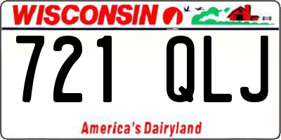 WI license plate 721QLJ