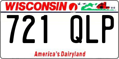 WI license plate 721QLP