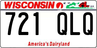 WI license plate 721QLQ