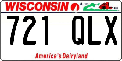 WI license plate 721QLX