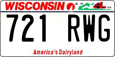 WI license plate 721RWG