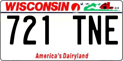 WI license plate 721TNE
