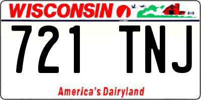 WI license plate 721TNJ
