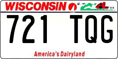 WI license plate 721TQG