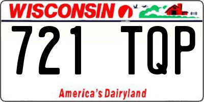 WI license plate 721TQP