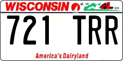 WI license plate 721TRR