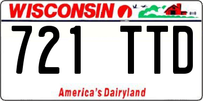 WI license plate 721TTD