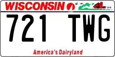 WI license plate 721TWG