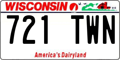 WI license plate 721TWN