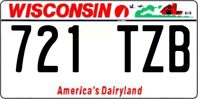 WI license plate 721TZB