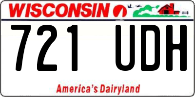 WI license plate 721UDH