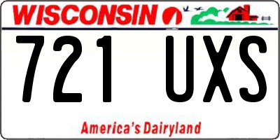 WI license plate 721UXS