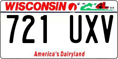 WI license plate 721UXV