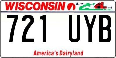 WI license plate 721UYB