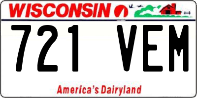 WI license plate 721VEM
