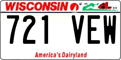WI license plate 721VEW