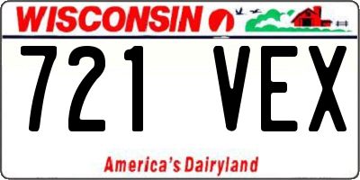 WI license plate 721VEX