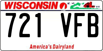 WI license plate 721VFB