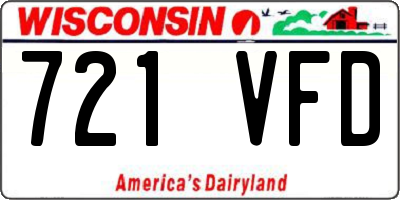 WI license plate 721VFD