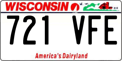 WI license plate 721VFE