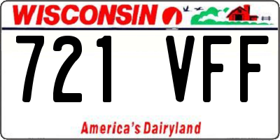 WI license plate 721VFF