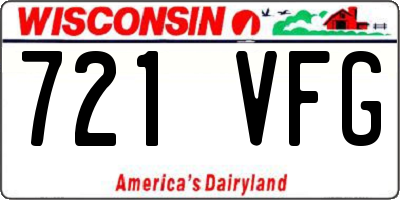 WI license plate 721VFG