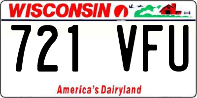 WI license plate 721VFU