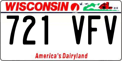 WI license plate 721VFV