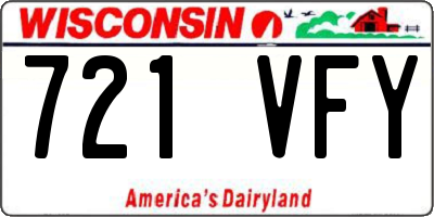 WI license plate 721VFY