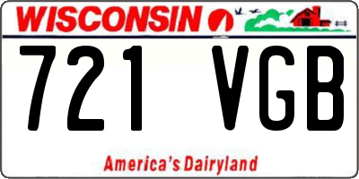 WI license plate 721VGB