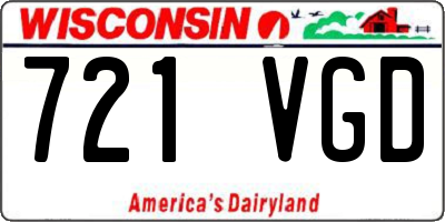 WI license plate 721VGD