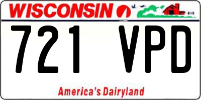 WI license plate 721VPD
