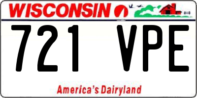 WI license plate 721VPE
