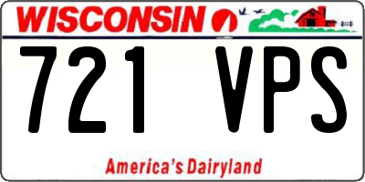 WI license plate 721VPS