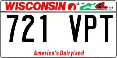 WI license plate 721VPT