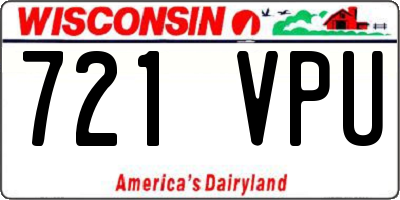 WI license plate 721VPU