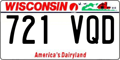 WI license plate 721VQD
