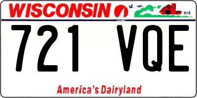 WI license plate 721VQE