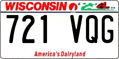 WI license plate 721VQG