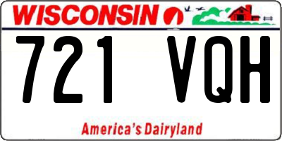 WI license plate 721VQH