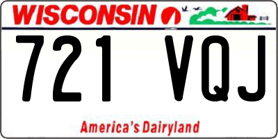 WI license plate 721VQJ