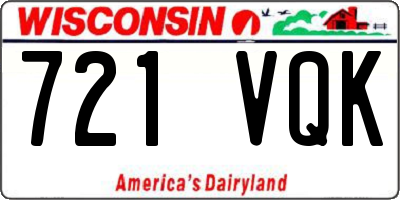 WI license plate 721VQK