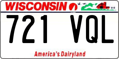 WI license plate 721VQL